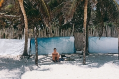 Tulum Beach Schattenplatz Nähe Dos Ceibas